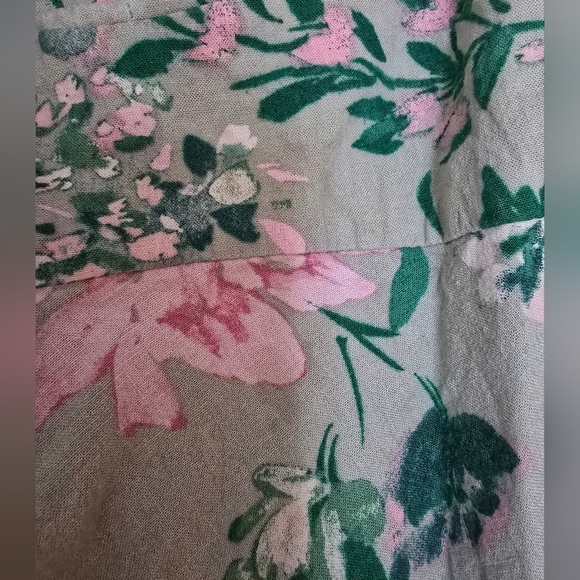 Zara | Floral Print Linen Blend Dress - Picture 3 of 7